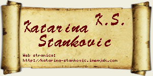 Katarina Stanković vizit kartica